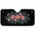 Black Background Peonies Multi-petal Flowers Lush Foliage - Car Decor Gift Car Sunshade - 3
