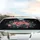 Black Background Peonies Multi-petal Flowers Lush Foliage - Car Decor Gift Car Sunshade - 5