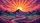 Psychedelic Sunburst Road Mountain Landscape - Road Trip Essentials Car Sunshade - 7