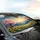 Wildflower Meadow Cherry Blossom Mountain Golden Sun - Nature Lover Gift Car Sunshade - 6
