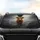 Highland Cow Calf Leopard Bow - Scottish Highlands Wildlife Lover Gift Car Sunshade - 4