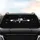 White Paw Print ECG Heartbeat Line Hearts - Pet Lover Appreciation Gift Car Sunshade - 4