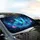 Iridescent Morpho Butterfly Glowing Mushrooms Forest Night Car Decor Gift Car Sunshade - 6