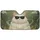 Plump White Cat Black Sunglasses Orange Whiskers Pink Ears Lush Greens - Cat Lover Gift Car Sunshade - 3