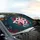 Winding Pink Snakes Glowing Moons Roses - Enchanted Garden Nocturnal Gift for Nature Lovers Car Sunshade - 6