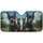 Five Doberman Pinschers Driving Open Road Trip Adventure - Dog Lover Gift Car Sunshade - 3