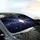 Radiant Moon Phases Golden Orbital Stars Astrological Symbols - Travel Essentials Car Sunshade - 6
