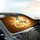 Majestic White Horse Golden Patterns Radiant Light - Car Decor Gift for Fantasy Lover Car Sunshade - 6