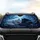 Slumbering Wolves Enchanted Forest Full Moon Night - Fantasy Nature Decor Car Sunshade - 4
