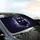 Black Cat Glowing Eyes White Paws Celestial Nightscape - Cat Lover Gift Car Sunshade - 6