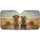 Golden Retrievers Straw Hat Overalls Hay Bales Country Road Trip - Dog Lover Gift Car Sunshade - 3