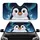 Friendly Penguin Face Ice Crystal Snowflakes Aurora Borealis - Nature Lover Gift Car Sunshade - 1
