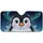 Friendly Penguin Face Ice Crystal Snowflakes Aurora Borealis - Nature Lover Gift Car Sunshade - 3