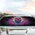 Screaming Iridescent Magenta Cyan Skull Glowing Eyes - Dark Fantasy Lover Gift Car Sunshade - 5