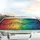 Dynamic Flowing Music Notes Staff Lines Colorful Gradient Waves - Music Lover Gift Car Sunshade - 5