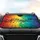 Dynamic Flowing Music Notes Staff Lines Colorful Gradient Waves - Music Lover Gift Car Sunshade - 4