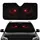Ominous Predatory Glowing Crimson Eyes Colossal Shadowed Form - Dark Fantasy Gift Car Sunshade - 1