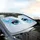 Blue Glistening Anime Eyes Starbursts Yellow Dots Swirls - Car Interior Decor Car Sunshade - 6