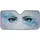 Blue Glistening Anime Eyes Starbursts Yellow Dots Swirls - Car Interior Decor Car Sunshade - 3