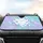 White Hearts Cluster Scattered Lavender Teal Aqua Purple Fields Car Decoration Gift Car Sunshade - 4