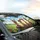 Alpacas Driving Rolling Green Hills Selfie - Travel Lover Gift for Alpaca Fans Car Sunshade - 6
