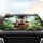 Panda Corgi Dog Adventure Balloons Lush Green Landscape - Road Trip Travel Essentials Car Sunshade - 4