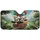 Panda Corgi Dog Adventure Balloons Lush Green Landscape - Road Trip Travel Essentials Car Sunshade - 3