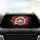 White Paw Print Glowing Red Heart - Pet Lover Everyday Gift Car Sunshade - 4