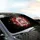 White Paw Print Glowing Red Heart - Pet Lover Everyday Gift Car Sunshade - 6