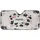 Charcoal Cowhide Spots Pink Hearts Moo - Farmhouse Decor Gift for Cow Lover Car Sunshade - 3