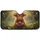 Fluffy Baby Highland Cow Wildflower Wreath Meadow - Farmhouse Decor Gift for Cow Lover Car Sunshade - 3