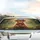 Fluffy Baby Highland Cow Wildflower Wreath Meadow - Farmhouse Decor Gift for Cow Lover Car Sunshade - 5