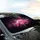 Pink Flamingo Sparkling Bokeh Deep Black - Everyday Essentials Wildlife Lover Gift Car Sunshade - 6