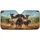 Prominent Black and Tan Dachshund Pack Rolling Hills Adventure - Dog Lover Gift Car Sunshade - 3