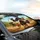 Prominent Black and Tan Dachshund Pack Rolling Hills Adventure - Dog Lover Gift Car Sunshade - 6