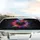 Textured Black Heart Pink Orange Blue Splatter Burst - Car Travel Essentials Car Sunshade - 5