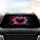 Textured Black Heart Pink Orange Blue Splatter Burst - Car Travel Essentials Car Sunshade - 4