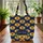 Vibrant Yellow Sunflowers Floral Wreath Personalized Name - Custom Botanical Everyday Carry Gift Quilted Tote Bag - 3