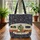 Vintage Travel Trailer Saguaro Stars Personalized - Adventure Travel Gift for Travelers Quilted Tote Bag - 3