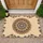 Mandala Lotus Floral Vines Blue Flowers Orange Blossoms Boho - Outdoor Home Decor Gift Doormat - 1