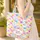 Abstract Watercolor Floral Bouquet Wreath Paint Splatters - Everyday Travel Lifestyle Gift Quilted Tote Bag - 4
