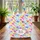 Abstract Watercolor Floral Bouquet Wreath Paint Splatters - Everyday Travel Lifestyle Gift Quilted Tote Bag - 3