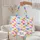 Abstract Watercolor Floral Bouquet Wreath Paint Splatters - Everyday Travel Lifestyle Gift Quilted Tote Bag - 5