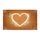 White Hand-Drawn Outline Heart with Gentle Glow - Earthy Natural Home Decor Gift Doormat - 3