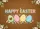 Happy Easter Text Decorated Eggs Jelly Beans White Flowers Spring Foliage - Easter Celebration Doormat - 7