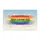 Custom Text Striped Rainbow Text Iridescent Pastel Wisps Celebration Display Doormat - 3