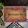 Custom Text Pink Roses Purple Irises Green Foliage Natural Fiber Background - Garden Decor Gift Doormat - 6