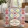Folk Art Daisy Blossom Botanical Wreath Red Berry Blue Sprig Stars - Boho Lifestyle Gift Quilted Tote Bag - 1