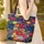 Botanical Peony Ranunculus Poppies Gilded Name Circle - Personalized Gift for Flower Lovers Quilted Tote Bag - 4