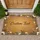 Custom Text Wildflower Foliage Golden-Brown Coir Texture Farmhouse Home Decor Doormat - 1